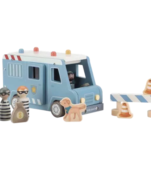 Fourgon de police en bois