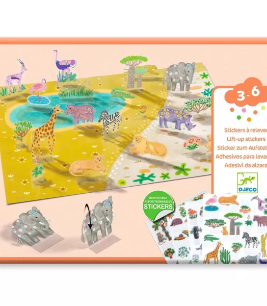 Stickers à relever - Animaux