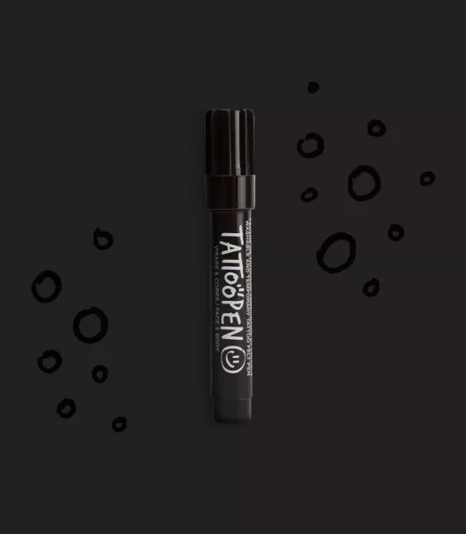 Tattoopen, feutre de tatouage temporaire - Noir