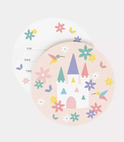 Cartes d'invitation x8 - Princesse