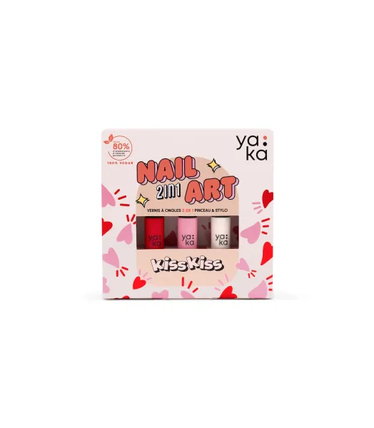 Kit de vernis à ongles 2 en 1 - Kiss Kiss