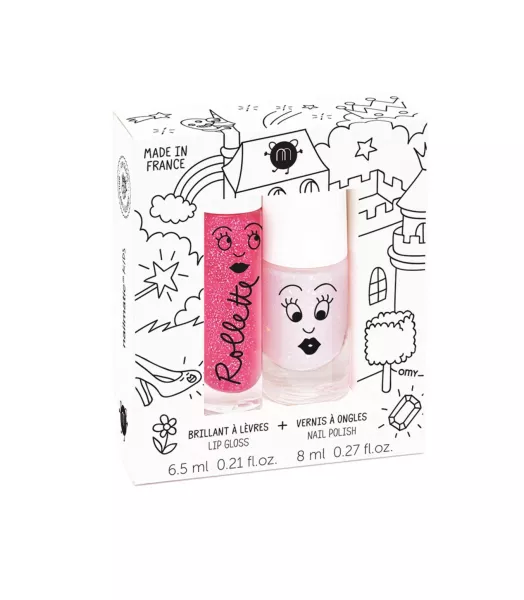 Coffret brillant à lèvres et vernis à l'eau - Framboise