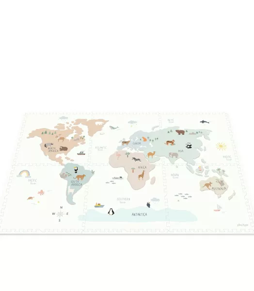 Tapis de Jeu réversible EEVAA - Carte du Monde