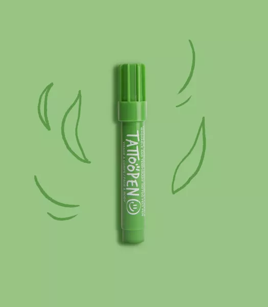 Tattoopen, feutre de tatouage temporaire - Vert
