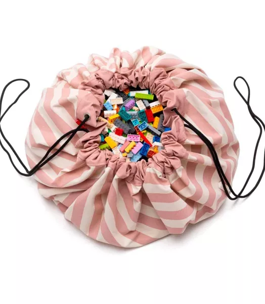 Sac à jouets 2 en 1 Original - Pink stripes