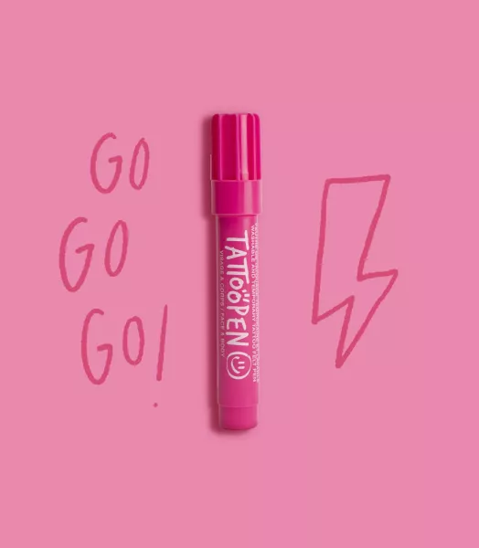 Tattoopen, feutre de tatouage temporaire - Rose