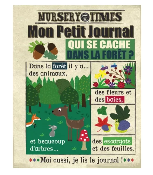 Livre bébé en tissu - Qui se cache dans la fôret?