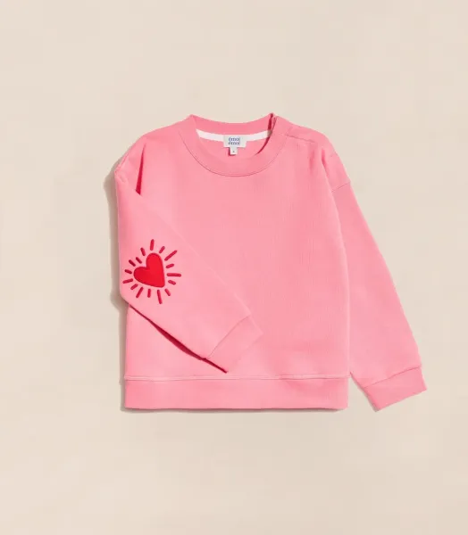 Sweat enfant Coeur solaire - Rose (plusieurs tailles)