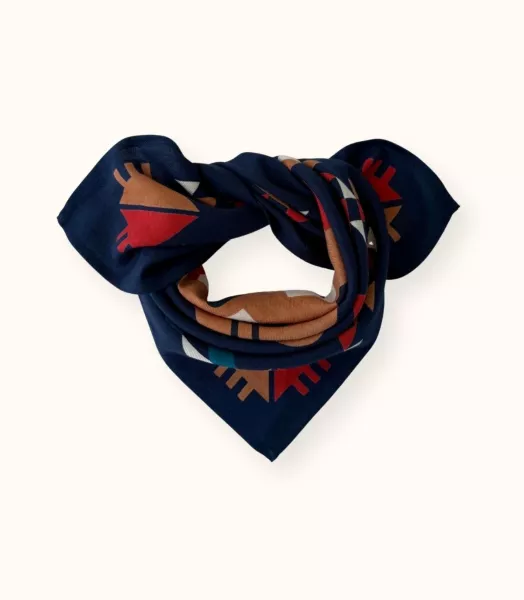 Small Foulard Manika - Rajah Navy
