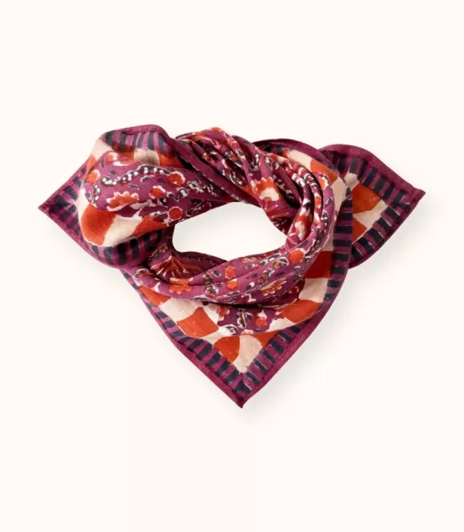 Small Foulard Manika - Cactus Cherry