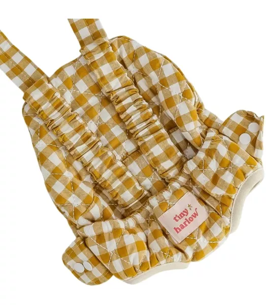 Porte bébé pour poupées - Vichy camel