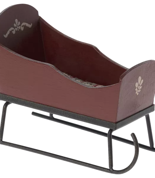 Traineau de Noël pour souris - rouge